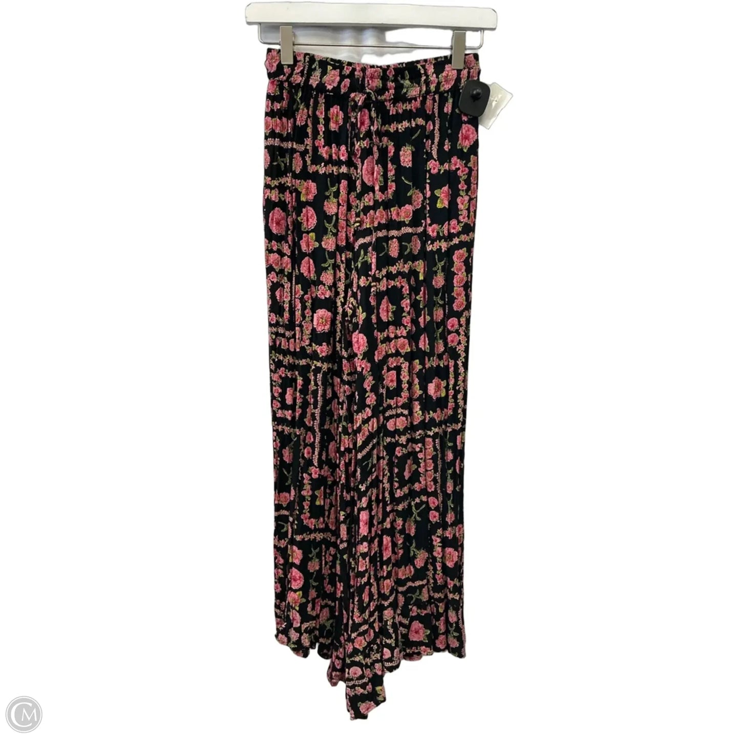 Pants Wide Leg By Angie In Black & Pink, Size: 2