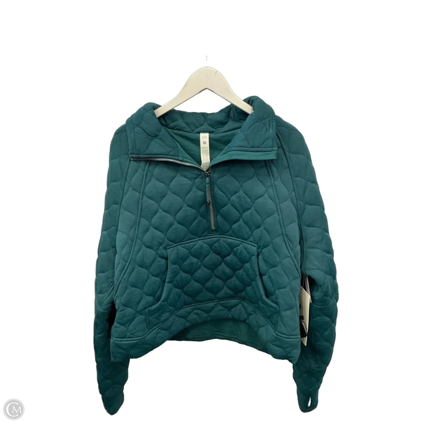 Athletic Sweatshirt Collar By Lululemon In Teal, Size: Xl