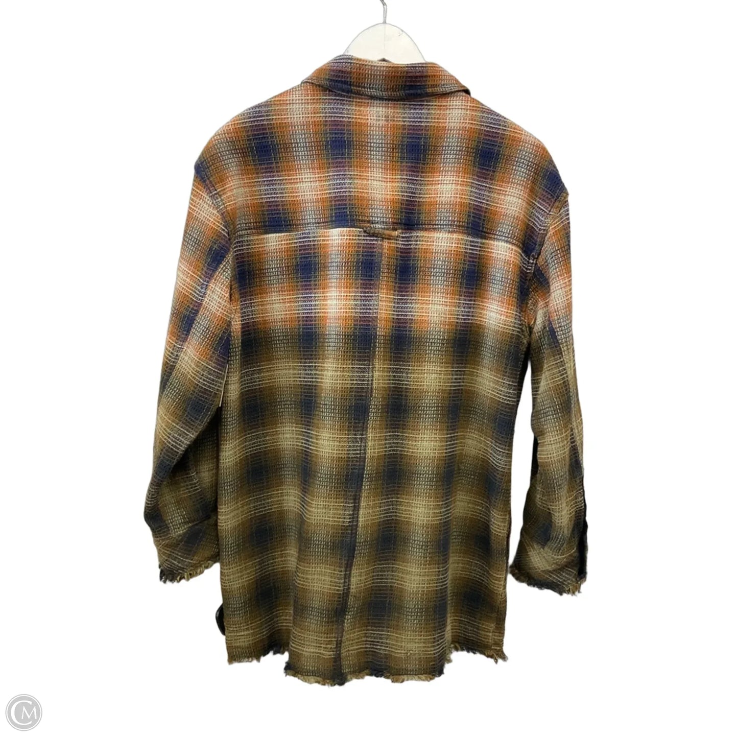 Jacket Shirt By We The Free In Blue & Orange, Size: S