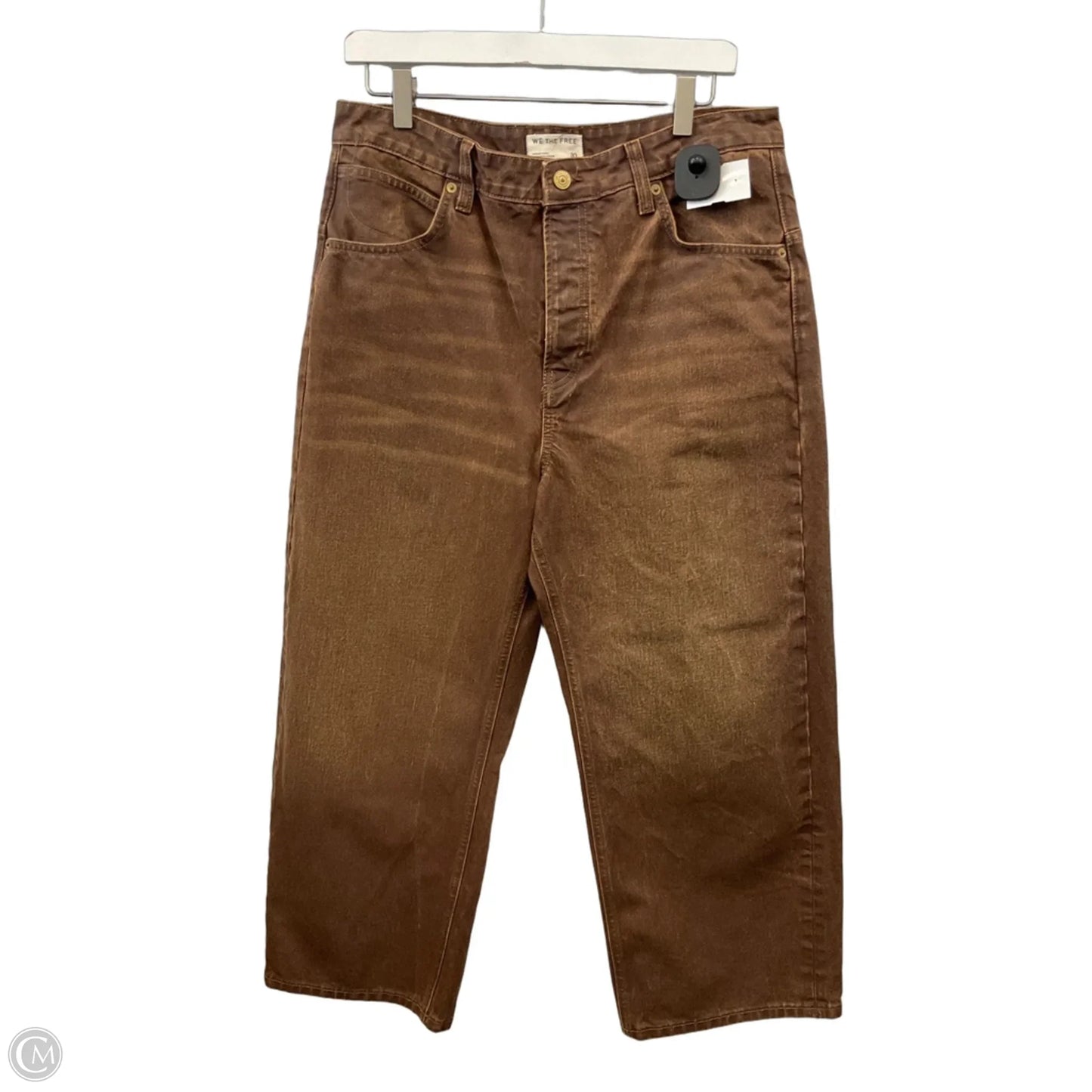 Jeans Wide Leg By We The Free In Brown Denim, Size: 10