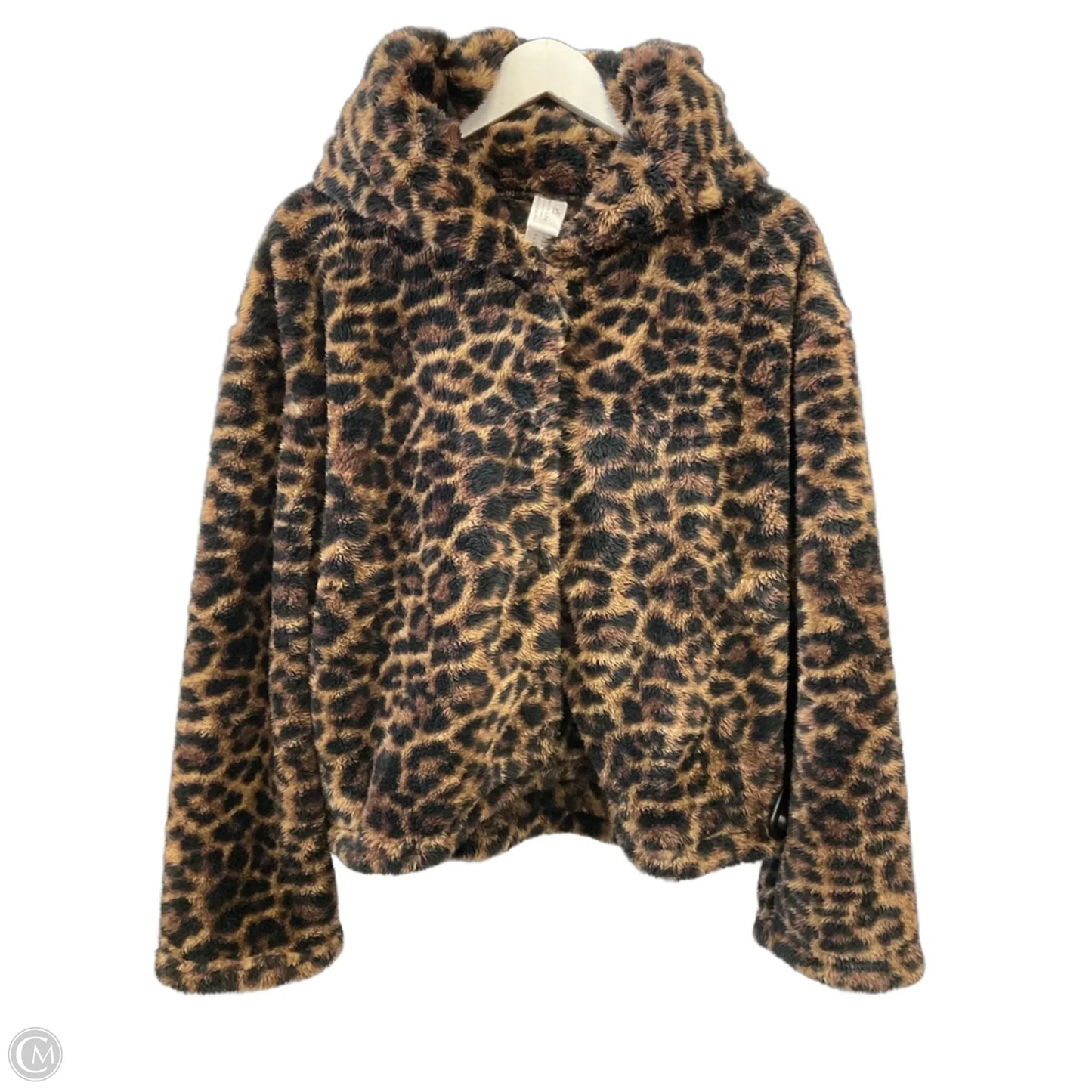 Jacket Fleece By Gottex In Animal Print, Size: M