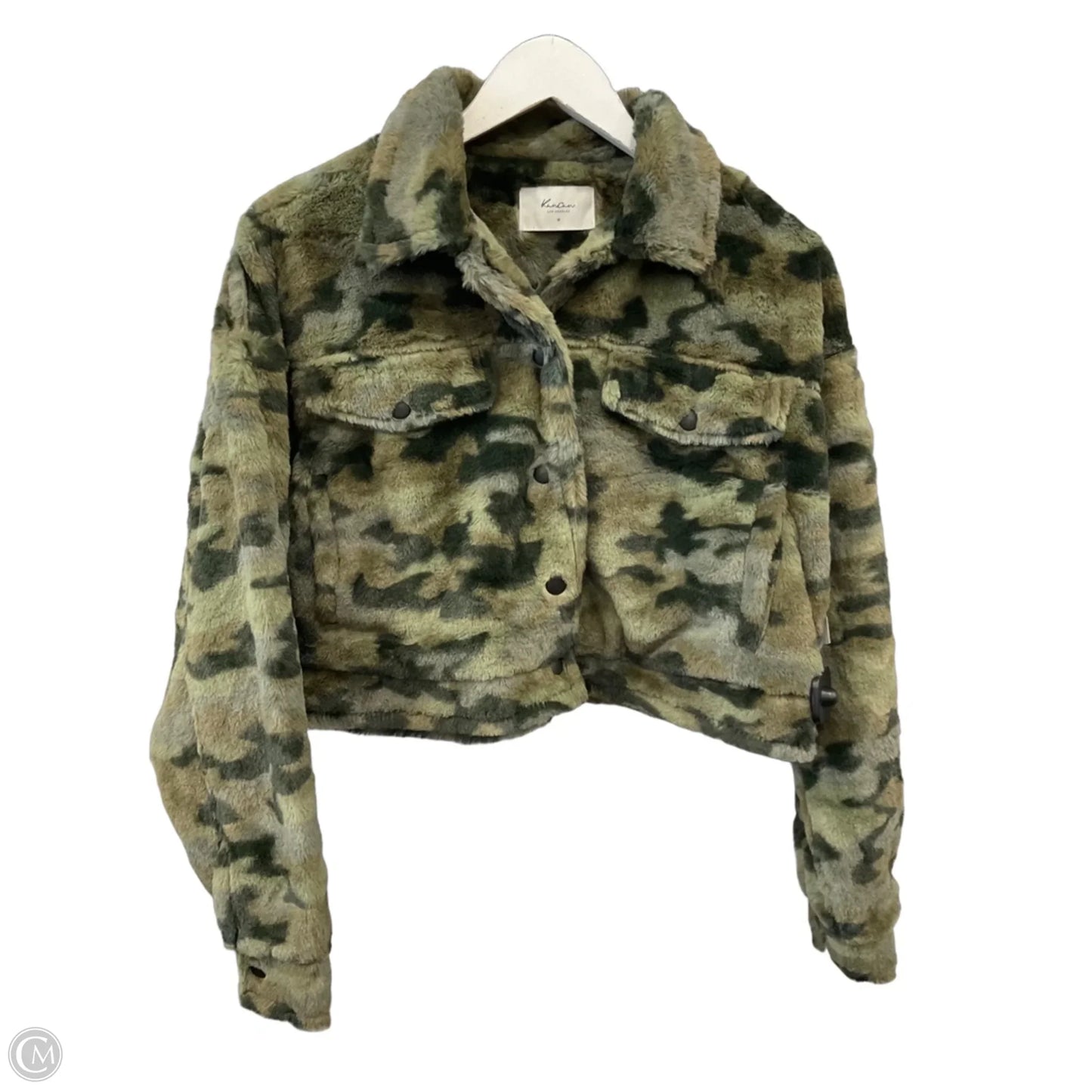 Jacket Faux Fur & Sherpa By Kancan In Camouflage Print, Size: M