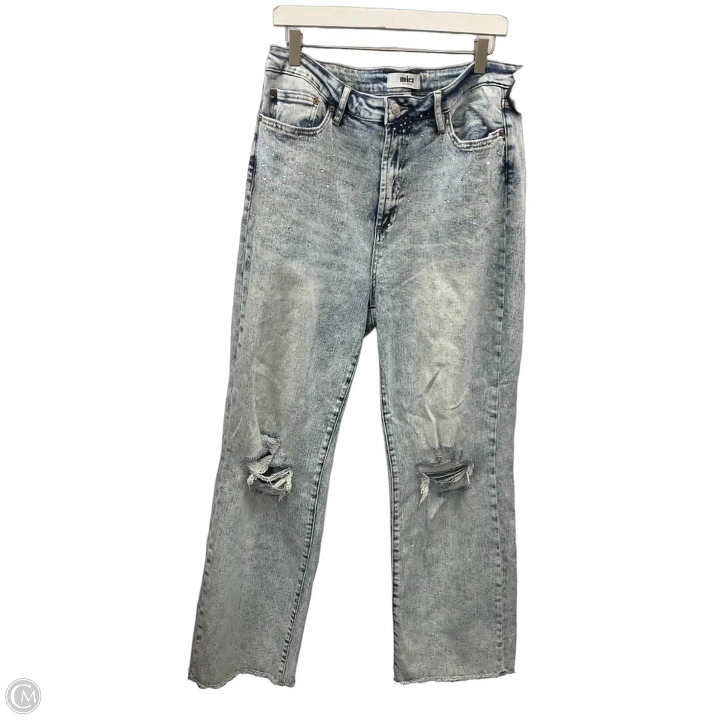 Jeans Straight By Micas In Blue Denim, Size: 16