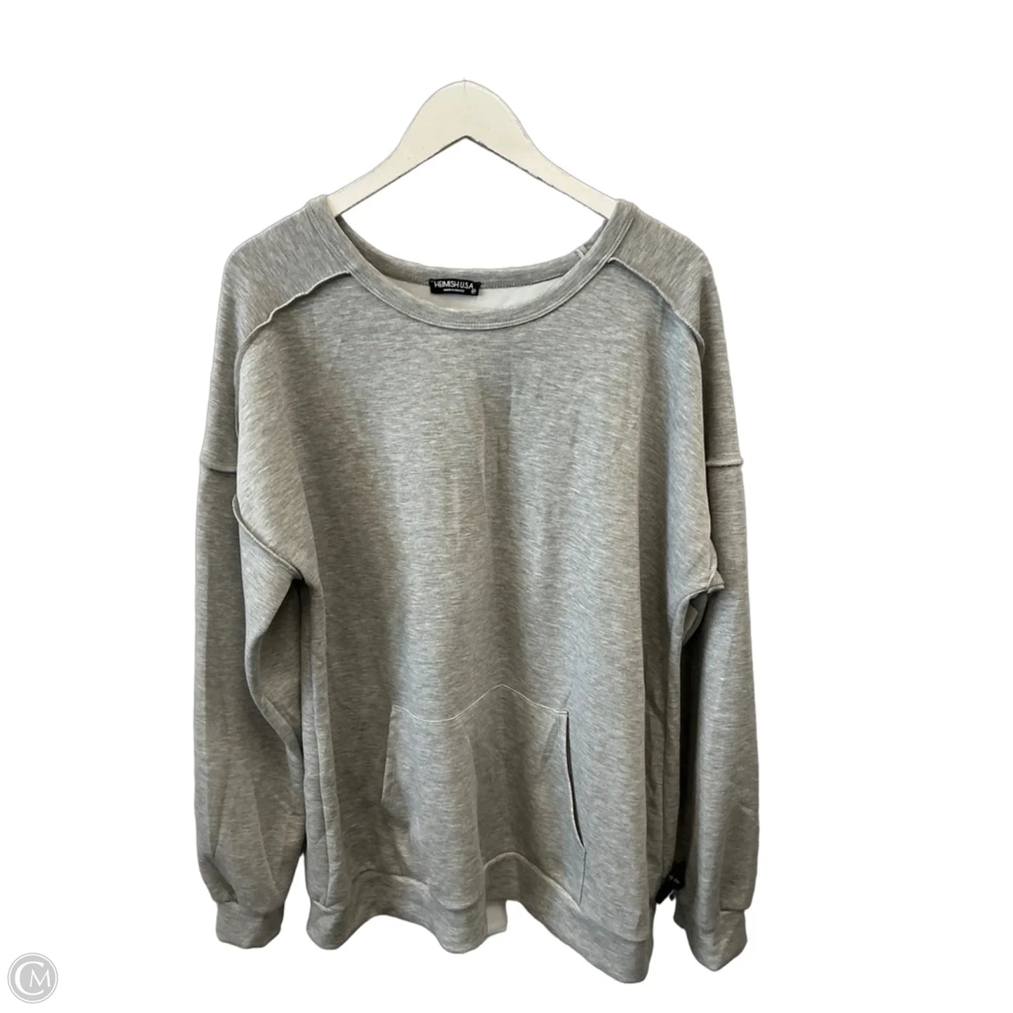 Sweatshirt Crewneck By Heimish Usa In Grey, Size: 3x