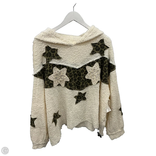 Top Long Sleeve By Pol In White, Size: L