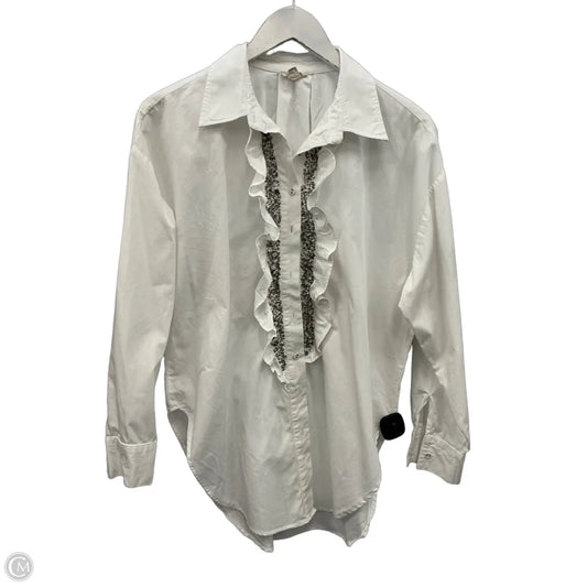 Top Long Sleeve By Pilcro In White, Size: S