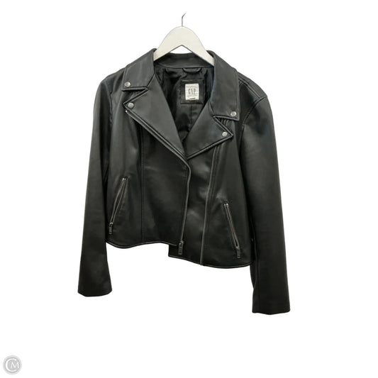 Jacket Moto By Gap In Black, Size: M