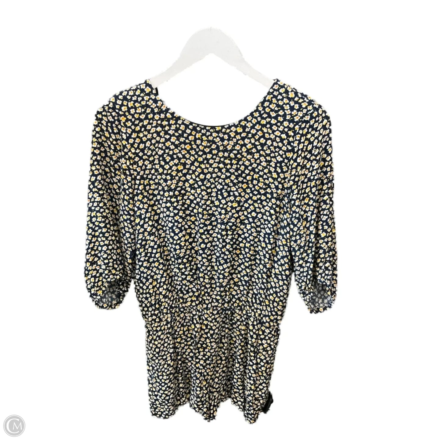 Romper By Zara Basic In Black & Yellow, Size: M