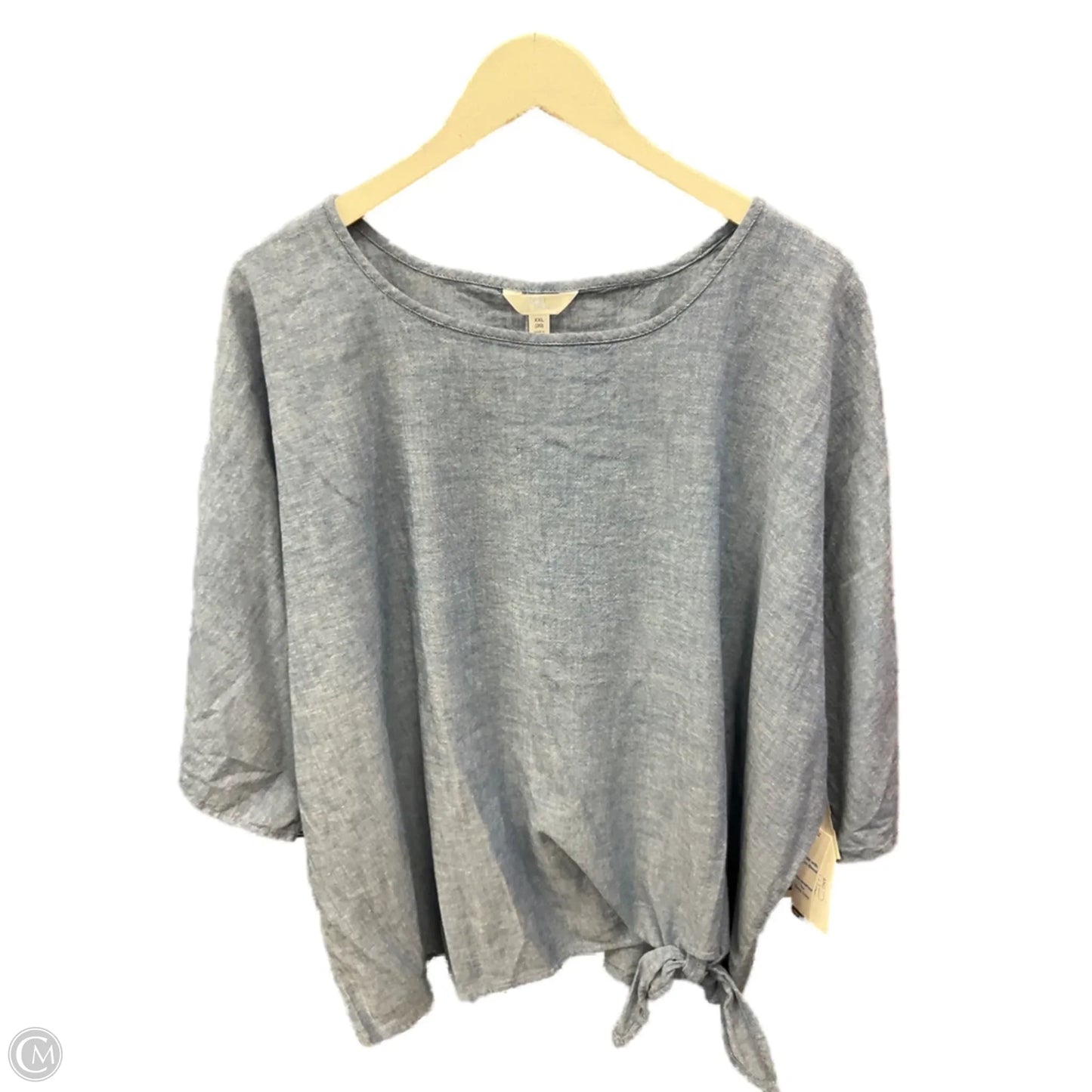 Top Short Sleeve By Time And Tru In Blue, Size: Xxl