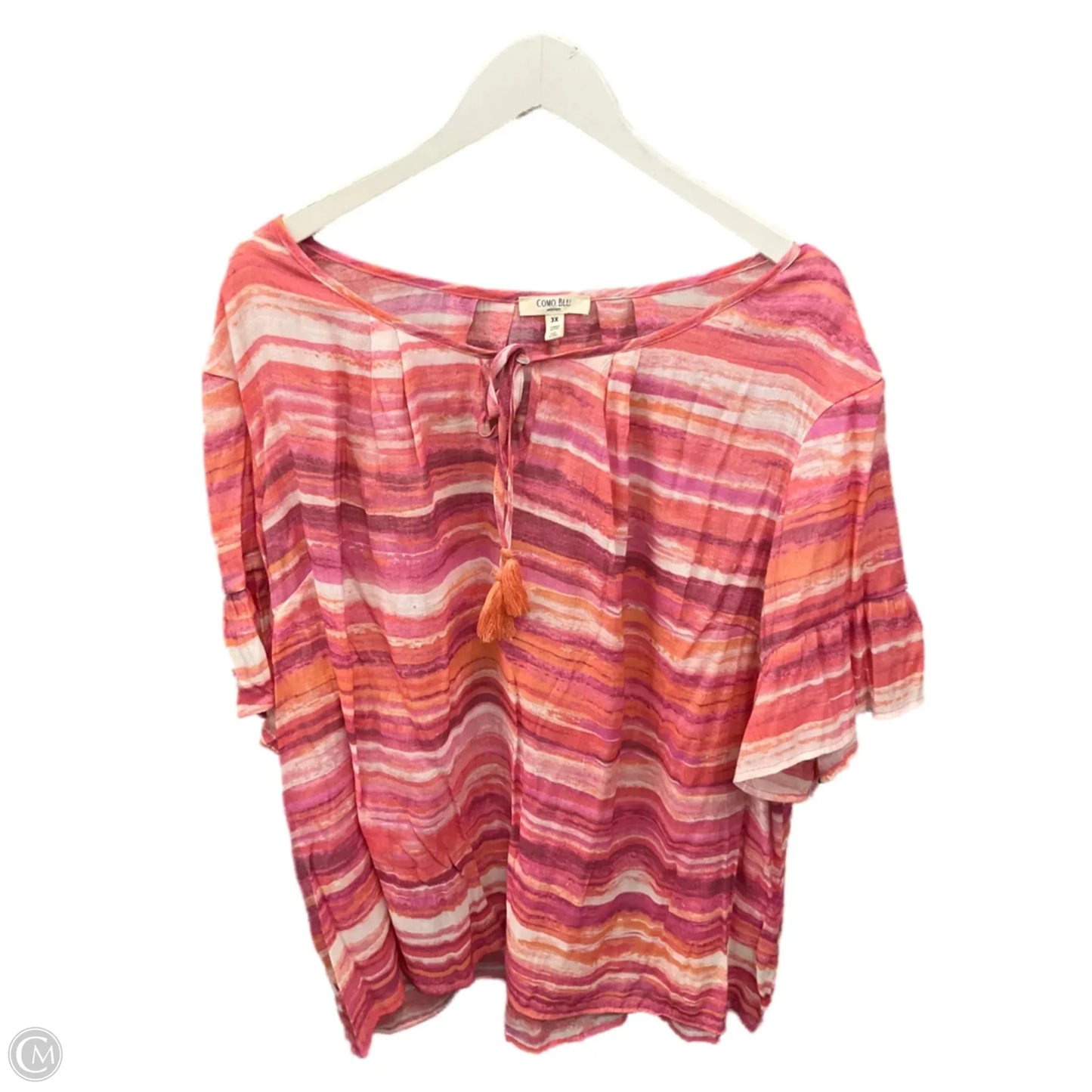 Top Short Sleeve By Clothes Mentor In Pink, Size: 3x