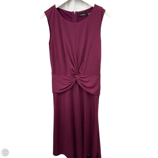 Dress Casual Midi By Lauren By Ralph Lauren In Purple, Size: M