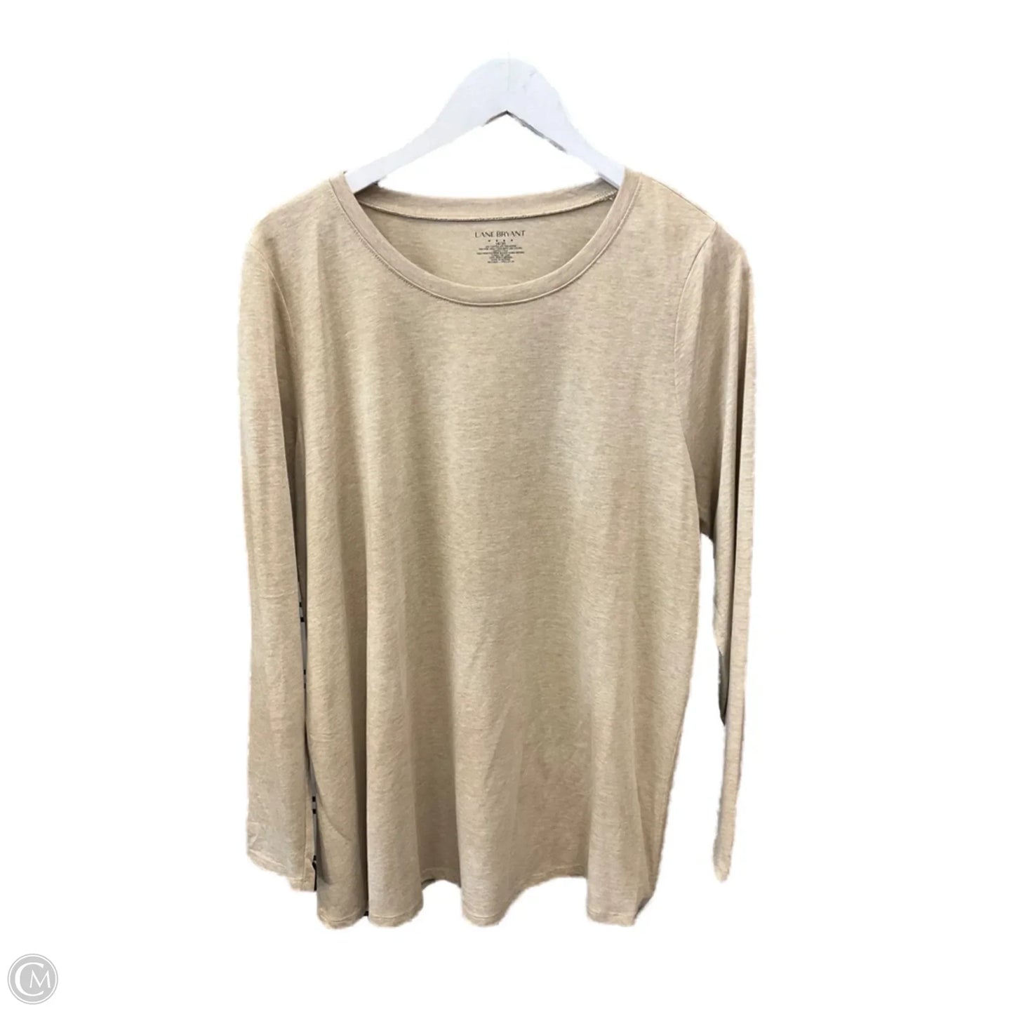 Top Long Sleeve By Lane Bryant In Beige, Size: 1x