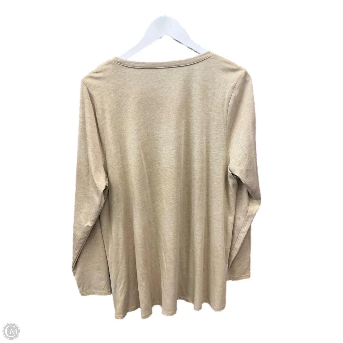 Top Long Sleeve By Lane Bryant In Beige, Size: 1x