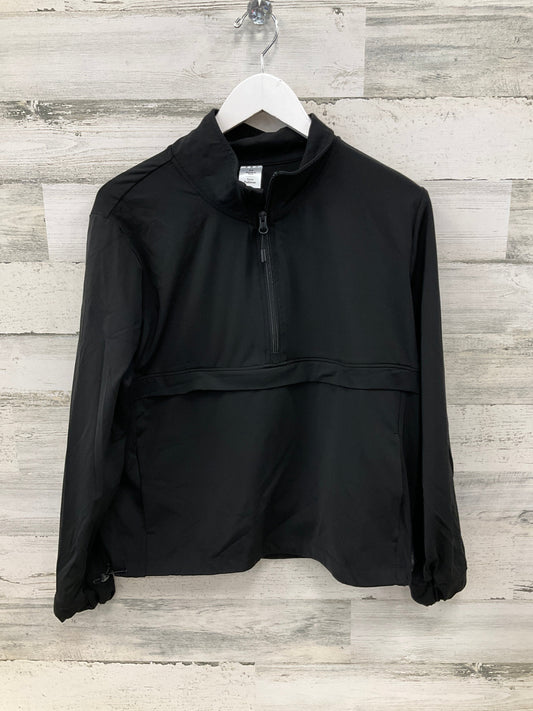 Athletic Top Long Sleeve Collar By Members Mark In Black, Size: S