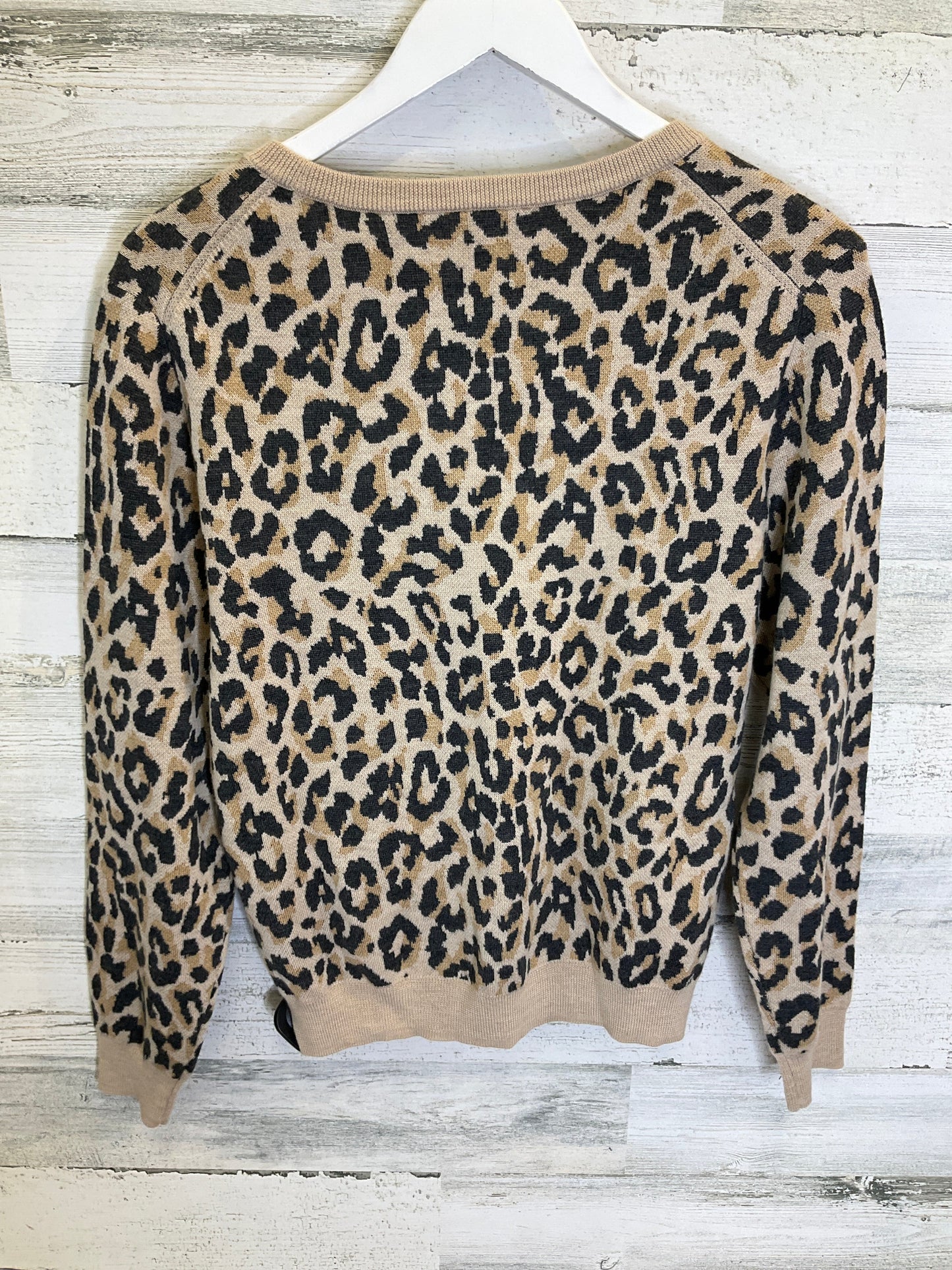 Animal Print Sweater J Crew O, Size M