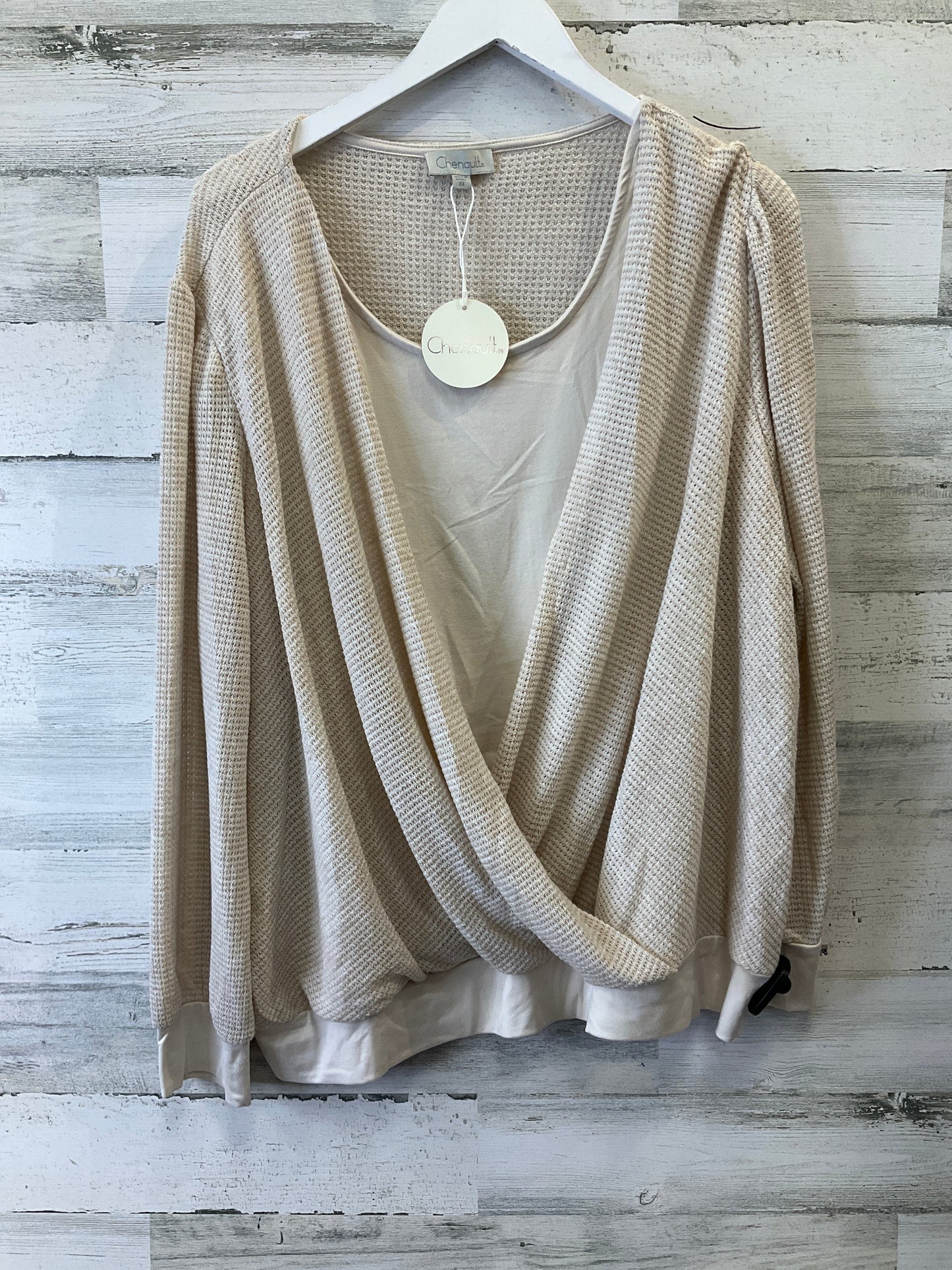 Tan Top Long Sleeve Chenault, Size 3x