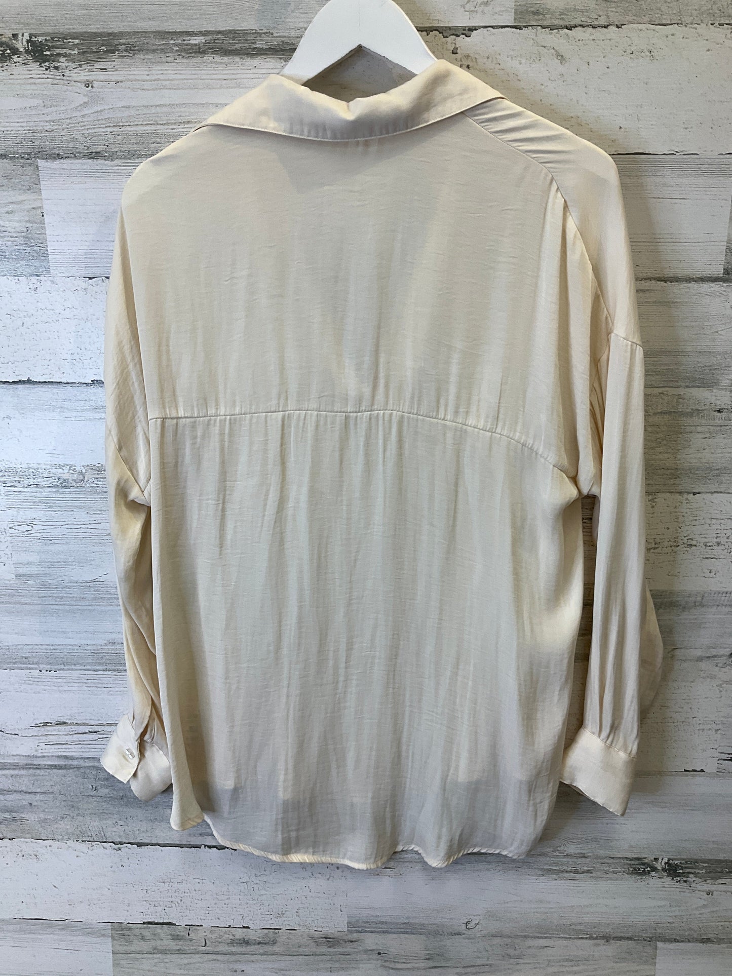 Cream Top Long Sleeve Free People, Size Xs