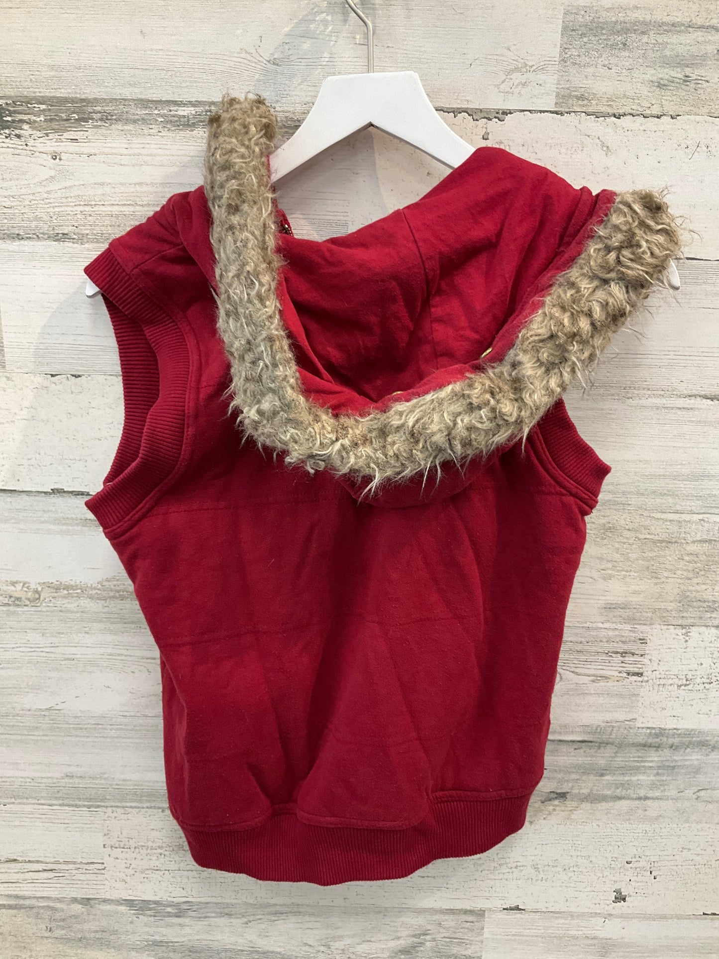 Vest Faux Fur & Sherpa By Sonoma In Red, Size: S