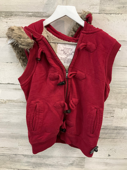 Vest Faux Fur & Sherpa By Sonoma In Red, Size: S