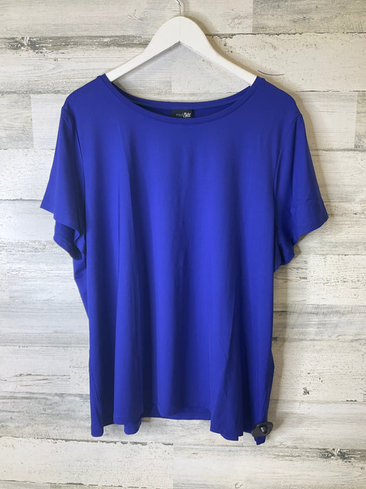Blue Top Short Sleeve East 5th, Size 2x