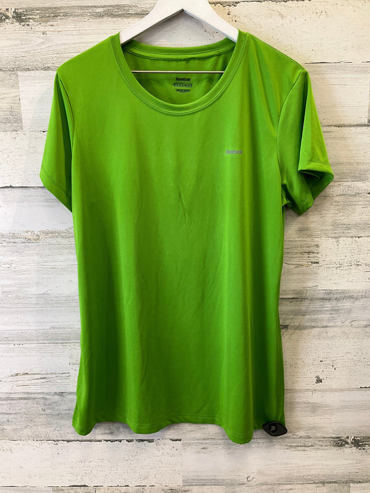 Green Athletic Top Short Sleeve Reebok, Size Xl