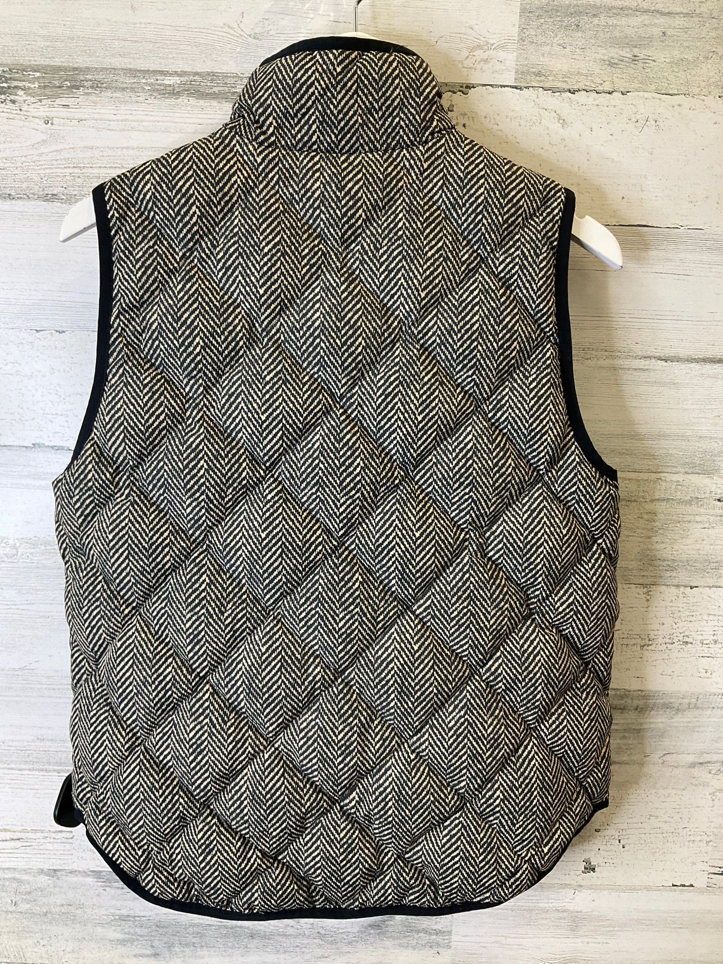 Vest Puffer & Quilted By J. Crew In Black & Brown, Size: M