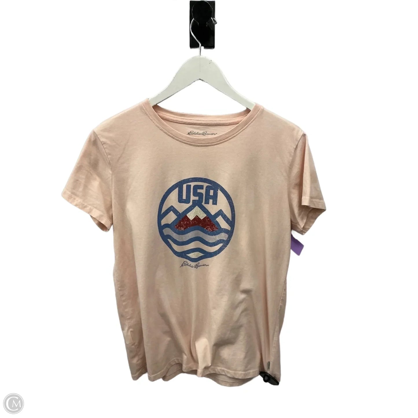 Top Short Sleeve By Eddie Bauer In Pink, Size: M