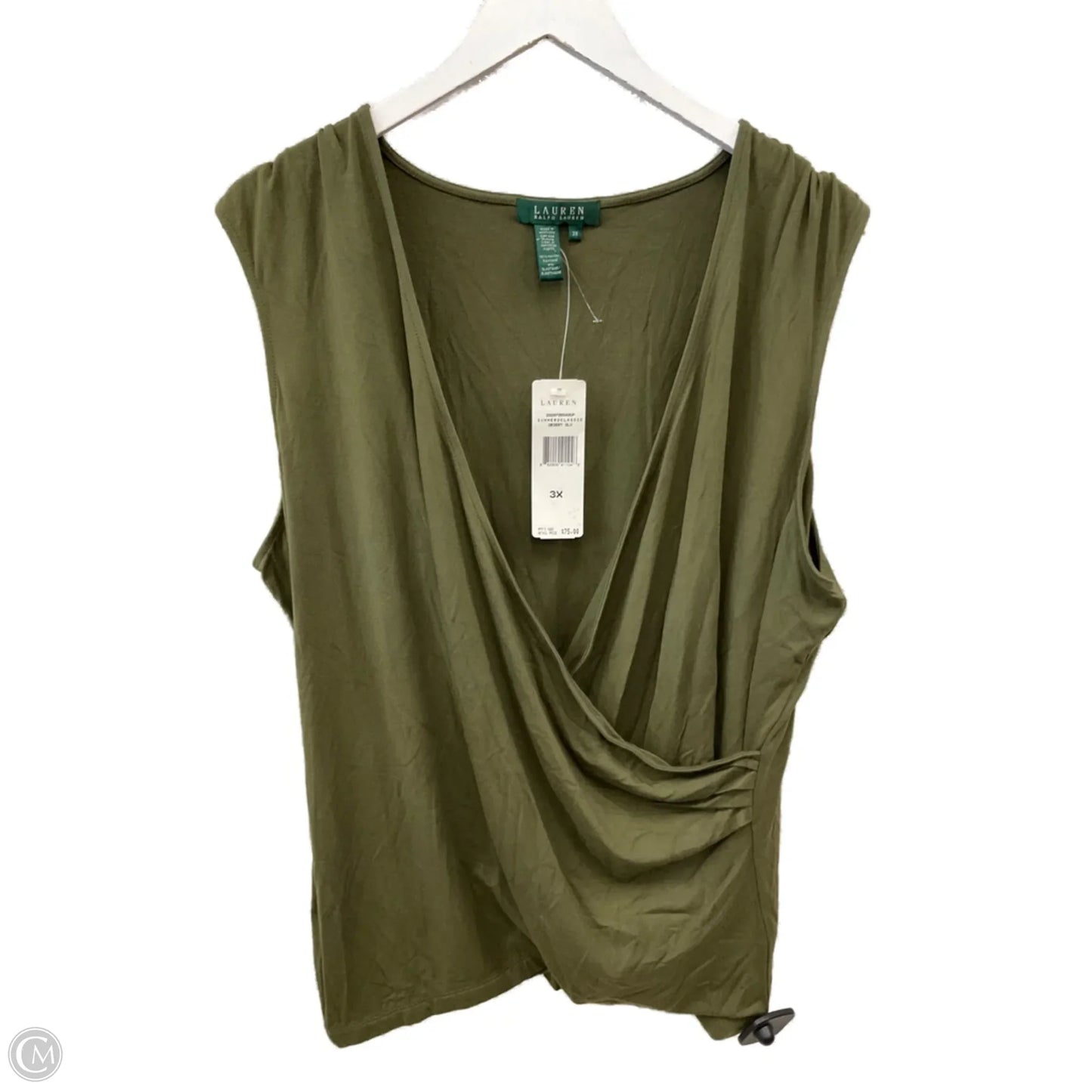Top Short Sleeve By Lauren By Ralph Lauren In Green, Size: 3x