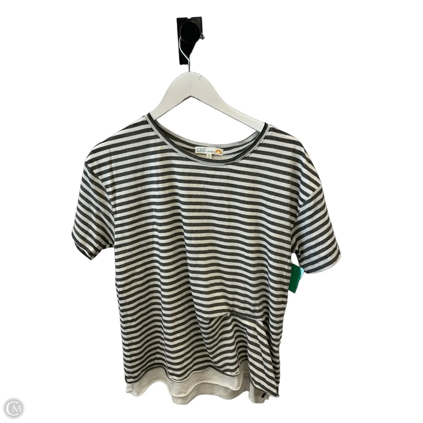 Top Short Sleeve By C And C In Ivory, Size: M