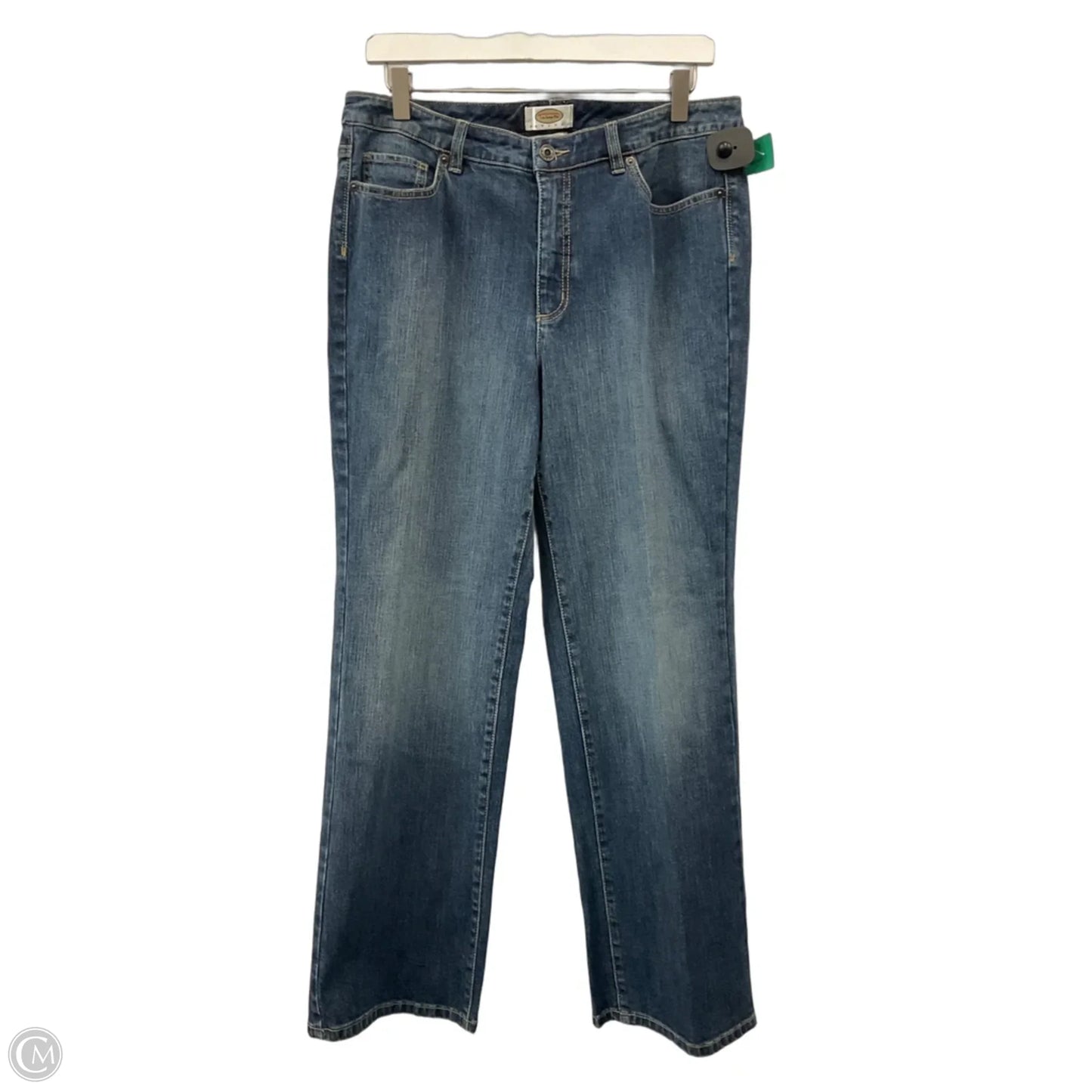 Jeans Straight By Talbots In Blue Denim, Size: 12p
