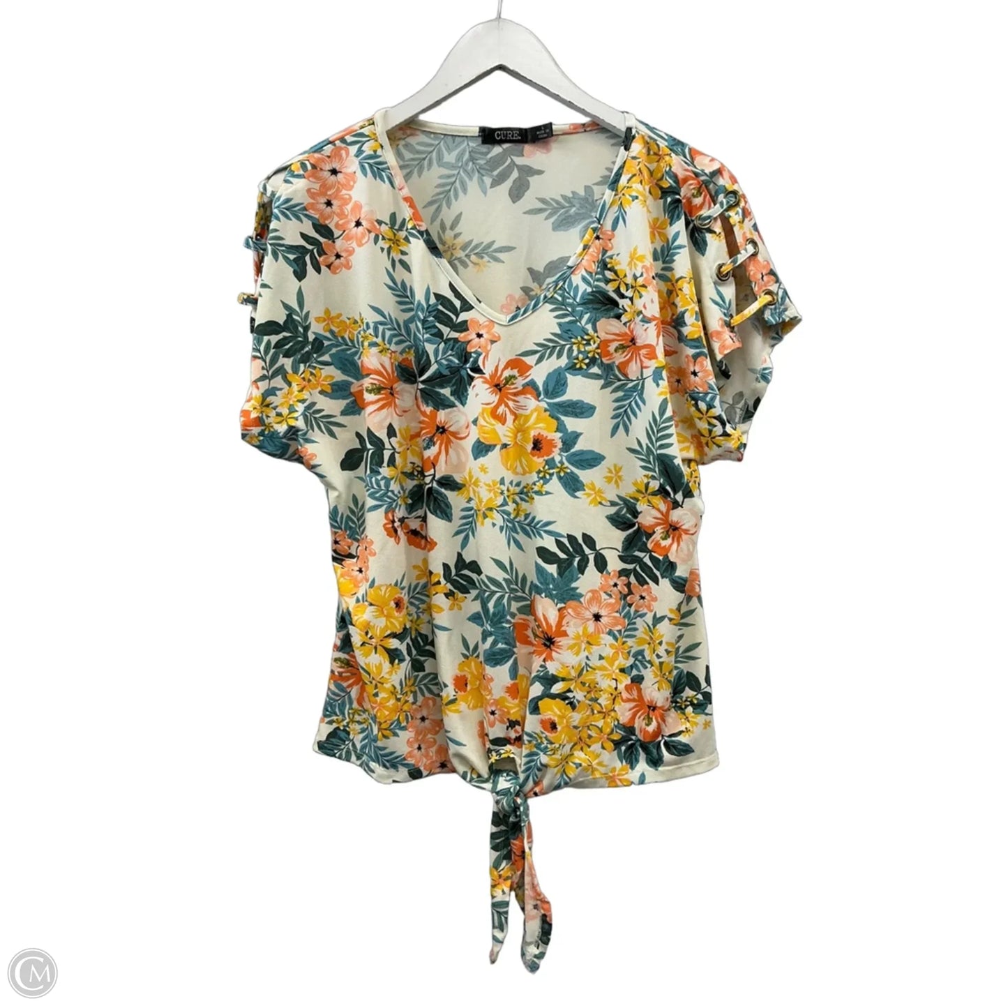 Top Sleeveless By Cure In Floral Print, Size: L