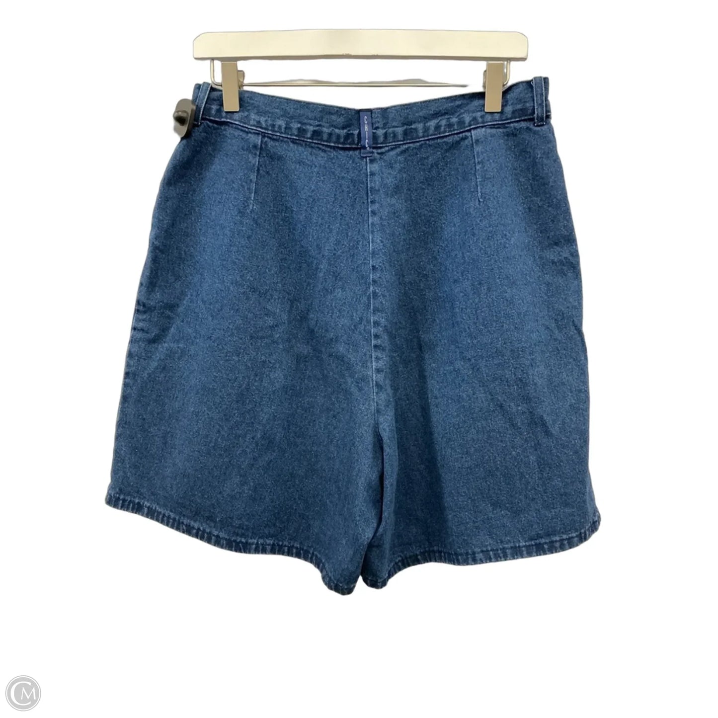 Shorts By Chic In Blue Denim, Size: 16