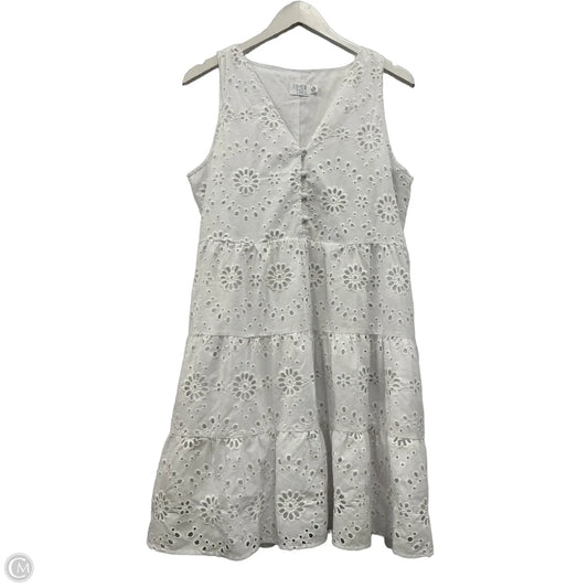 Dress Casual Midi By Time And Tru In White, Size: M