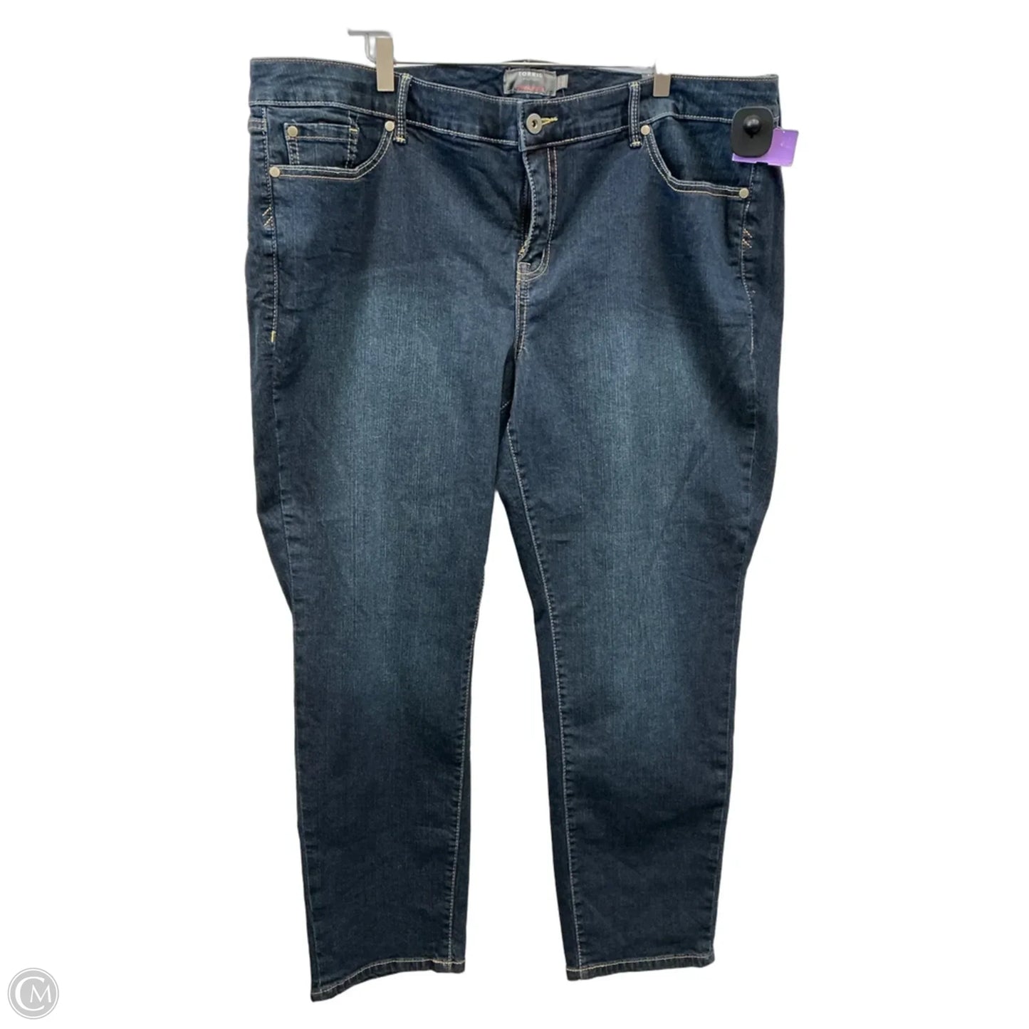 Jeans Straight By Torrid In Blue Denim, Size: 22