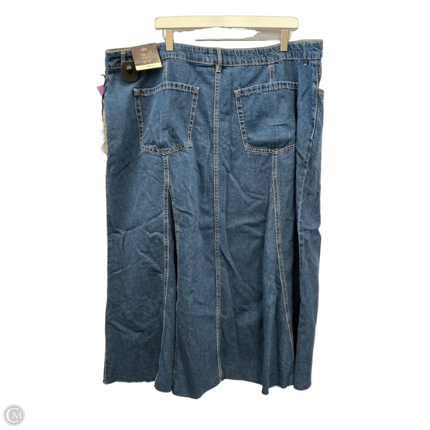 Skirt Maxi By Ava & Viv In Blue Denim, Size: 22