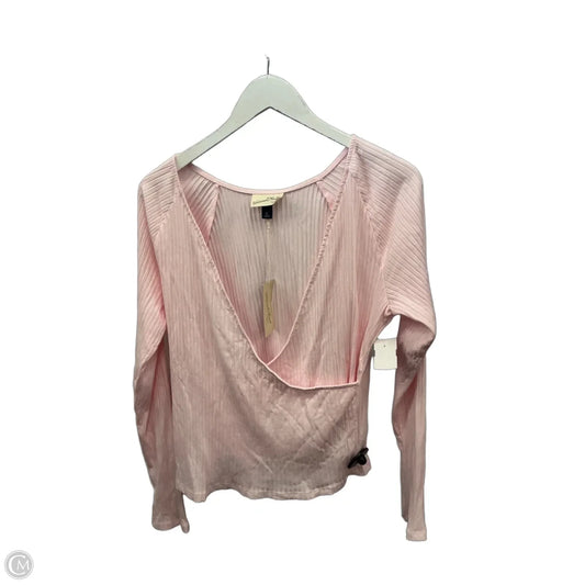 Top Long Sleeve By Universal Thread In Pink, Size: Xl