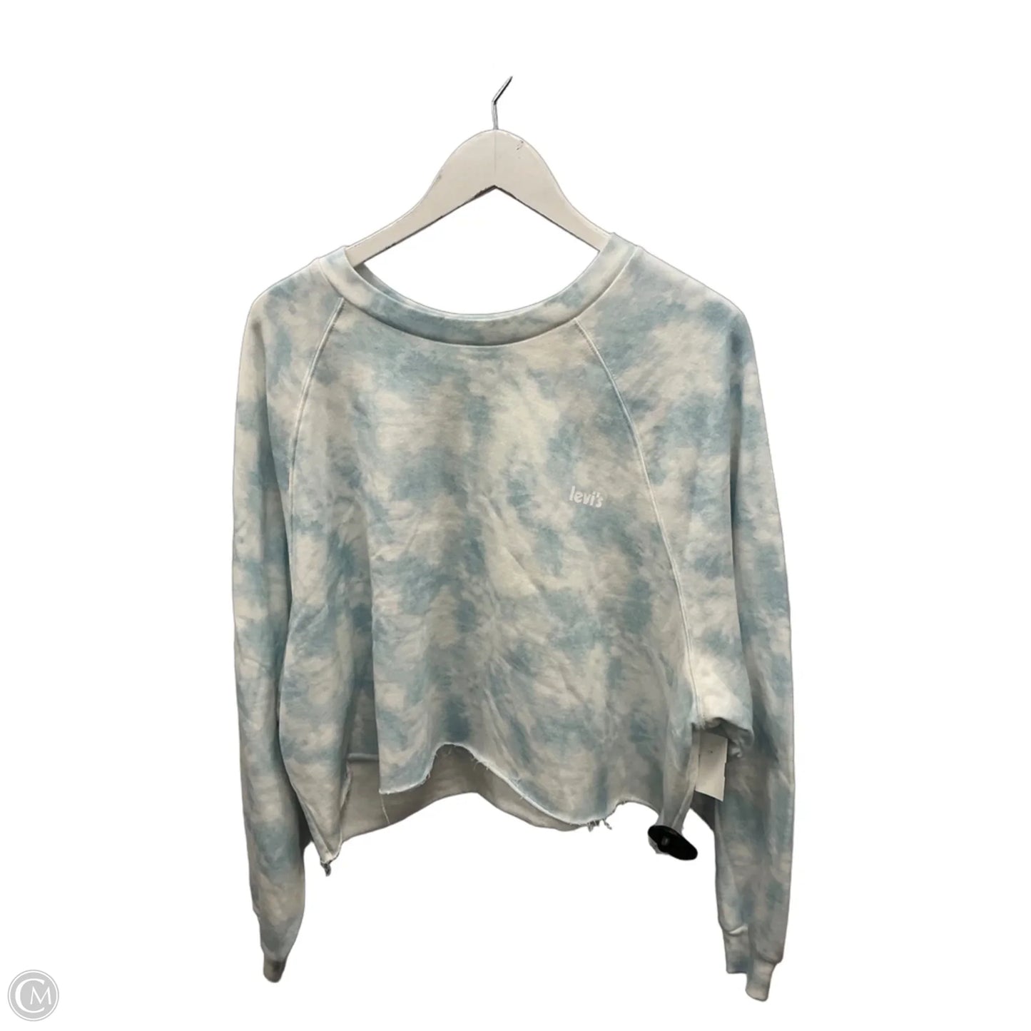 Sweatshirt Collar By Levis In Blue & White, Size: Xxl