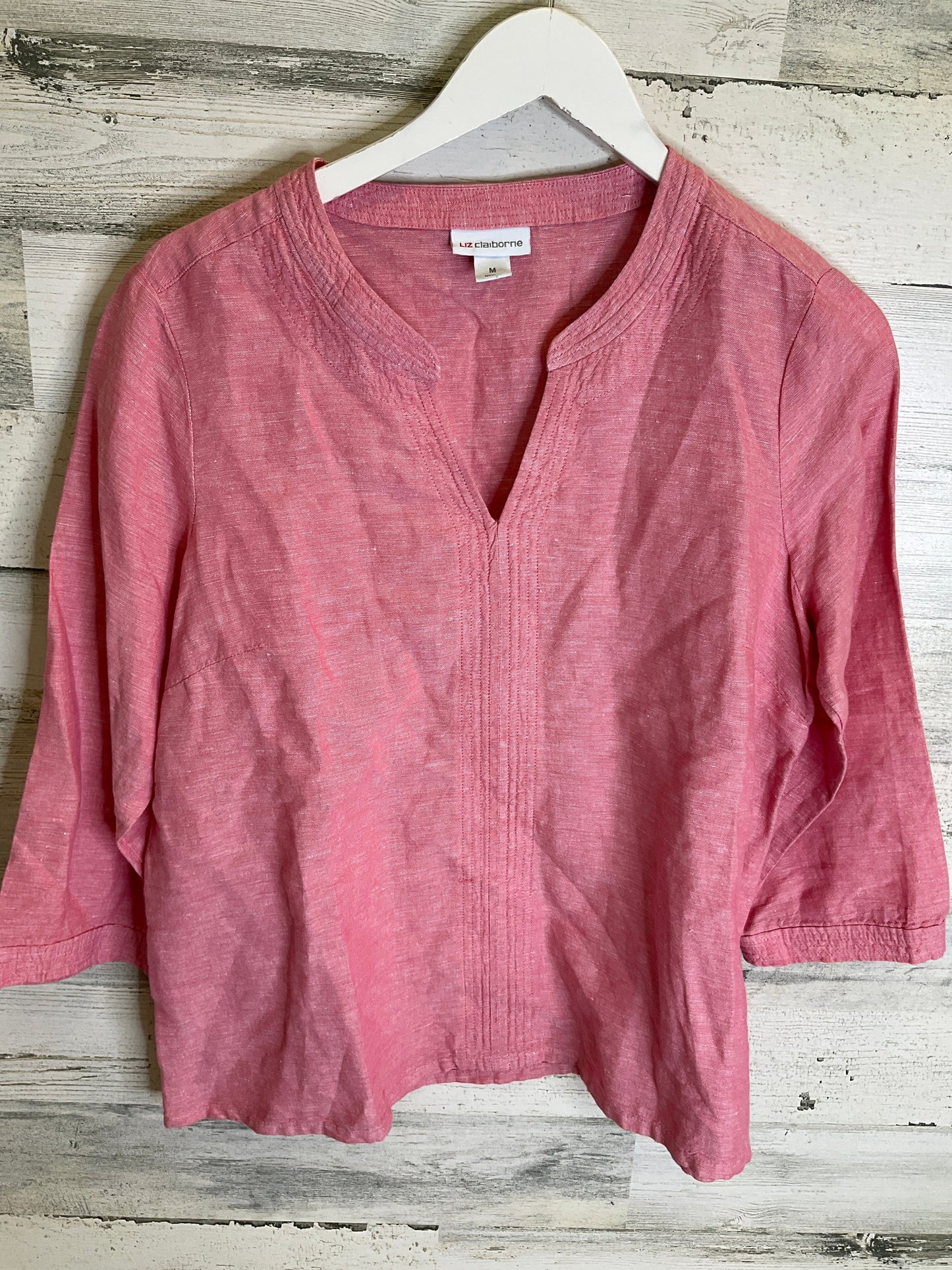 Pink Top Long Sleeve Liz Claiborne, Size M