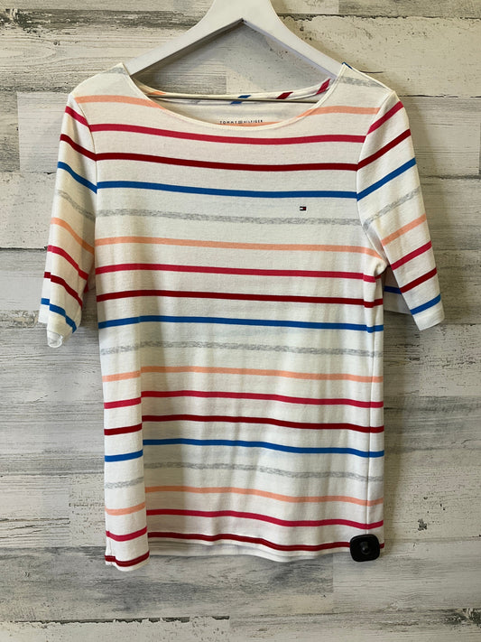 Red & White Top Short Sleeve Tommy Hilfiger, Size L