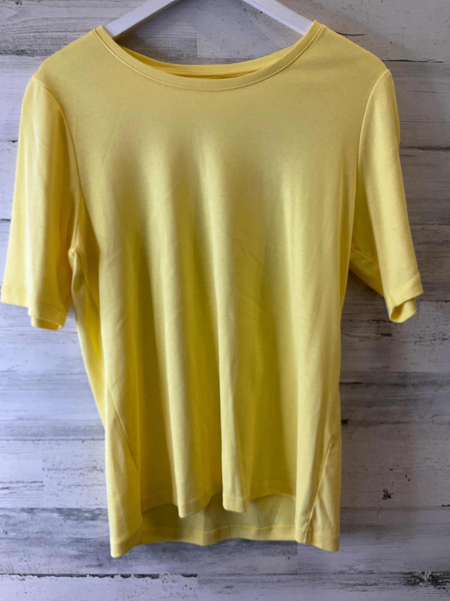 Yellow Top Short Sleeve Chicos, Size L