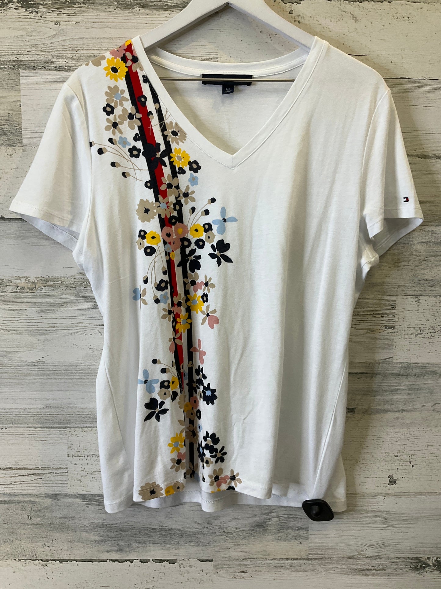 White Top Short Sleeve Tommy Hilfiger, Size L