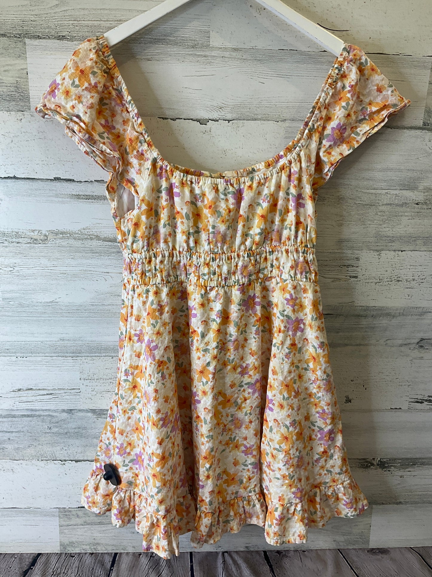 Floral Print Dress Casual Short Arizona, Size L