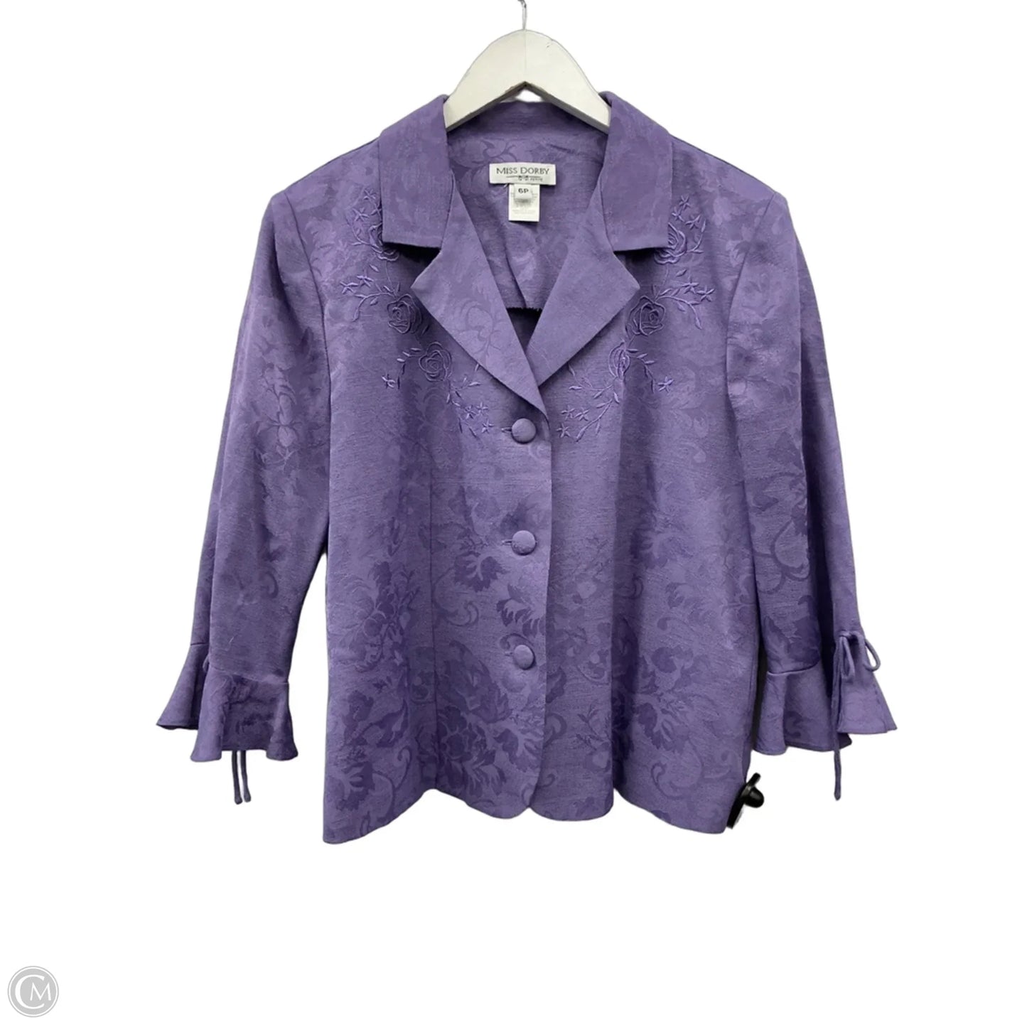 Blazer By Clothes Mentor In Purple, Size: 6p