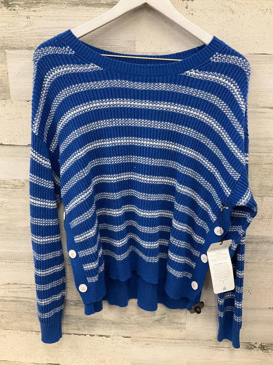 Sweater By Cabi In Blue & White, Size: M