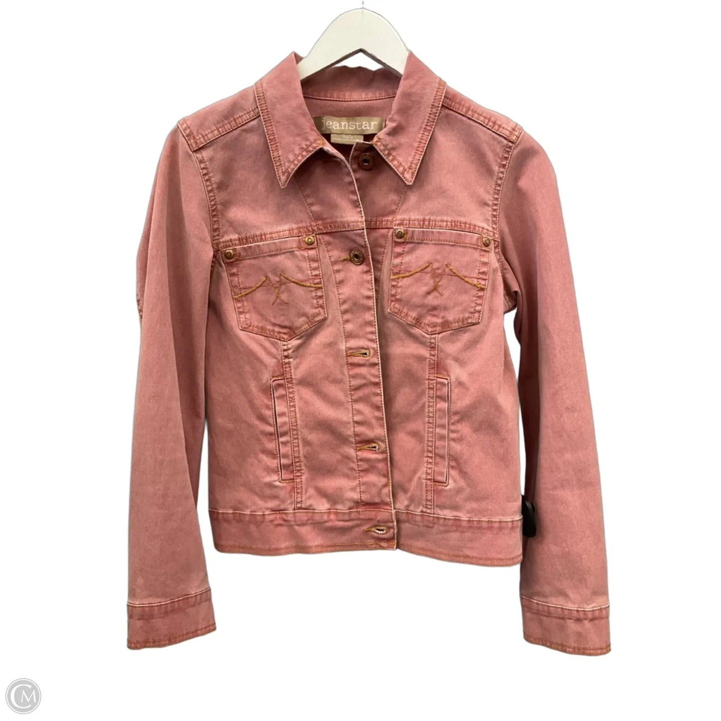 Jacket Denim By Jeanstar In Pink Denim, Size: S