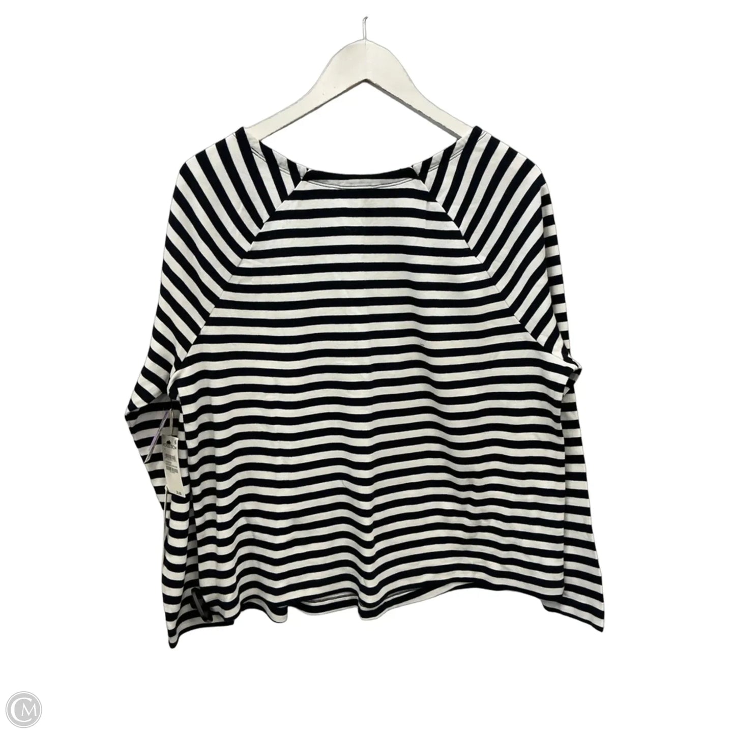 Top Long Sleeve By Caslon In Striped Pattern, Size: M