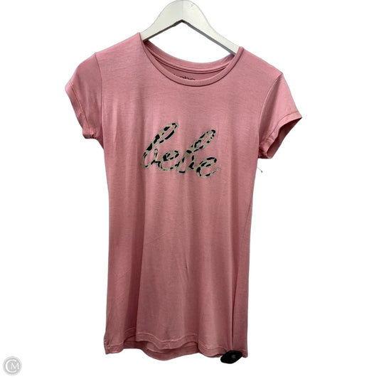 Top Short Sleeve By Bebe In Pink, Size: M