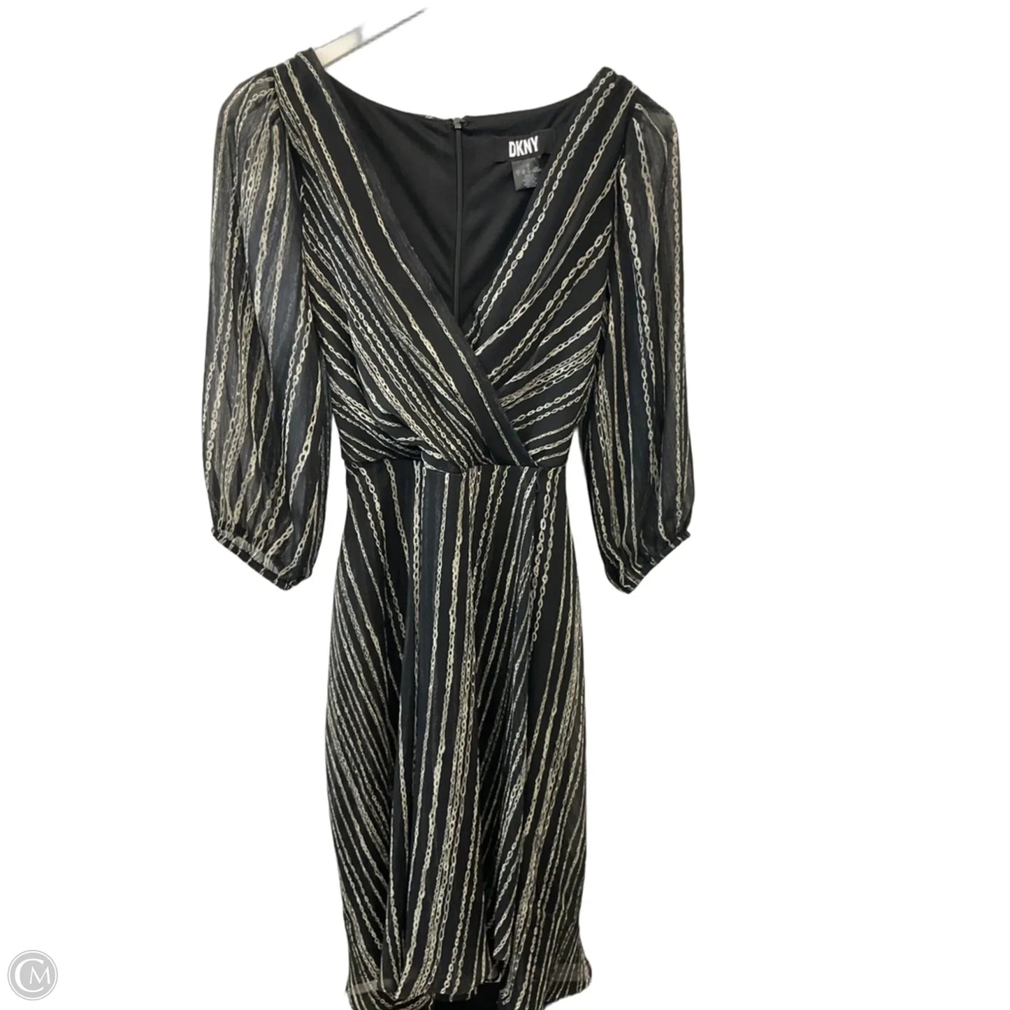 Dress Casual Midi By Dkny In Black, Size: S
