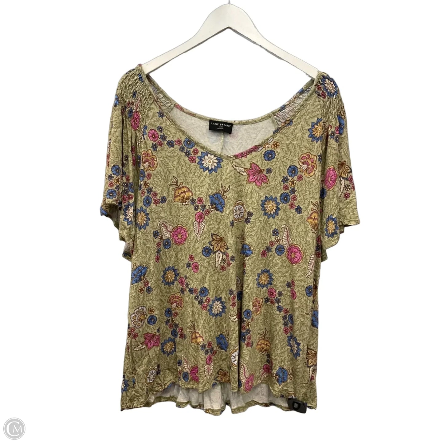 Top Short Sleeve By Lane Bryant In Green, Size: 2x