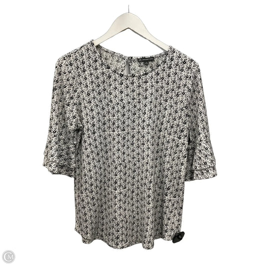 Top 3/4 Sleeve By Adrianna Papell In Floral Print, Size: M